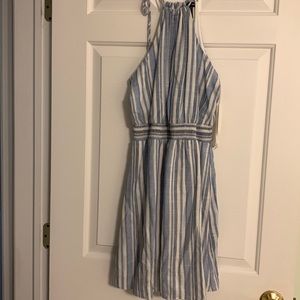 Brand new Aqua blue and white summer dress. Size medium